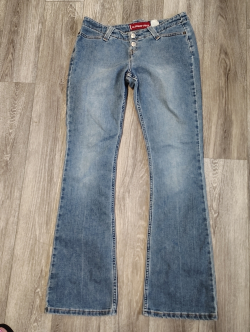 Levi's Light Blue Flare Jeans Vintage Superlow Stretch Size 7 Jr